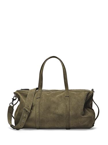 Zara Suede leather travel bag - Khaki