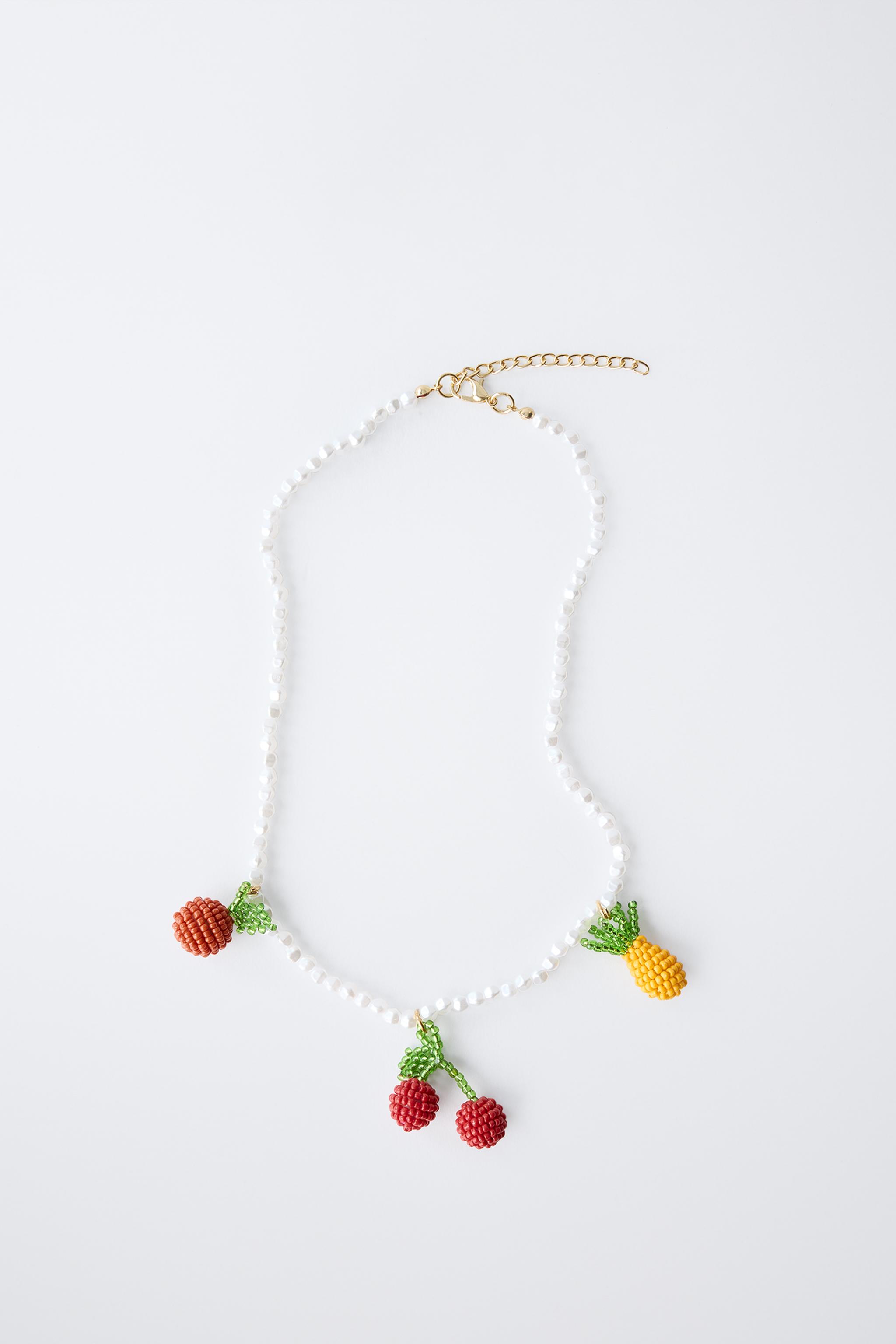 高い信頼 厚い信頼 | ビーズネックレス フルーツペンダント ZARA 日本 / Japan ネックレス、ペンダント、チョーカー