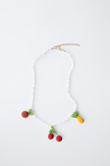 BEADED NECKLACE WITH FRUIT PENDANTS -  by Zara - Image 2