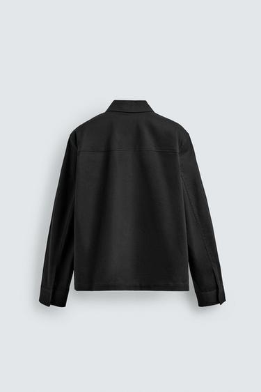 SURCHEMISE REGULAR FIT À POCHES - Noir de Zara - Image 7