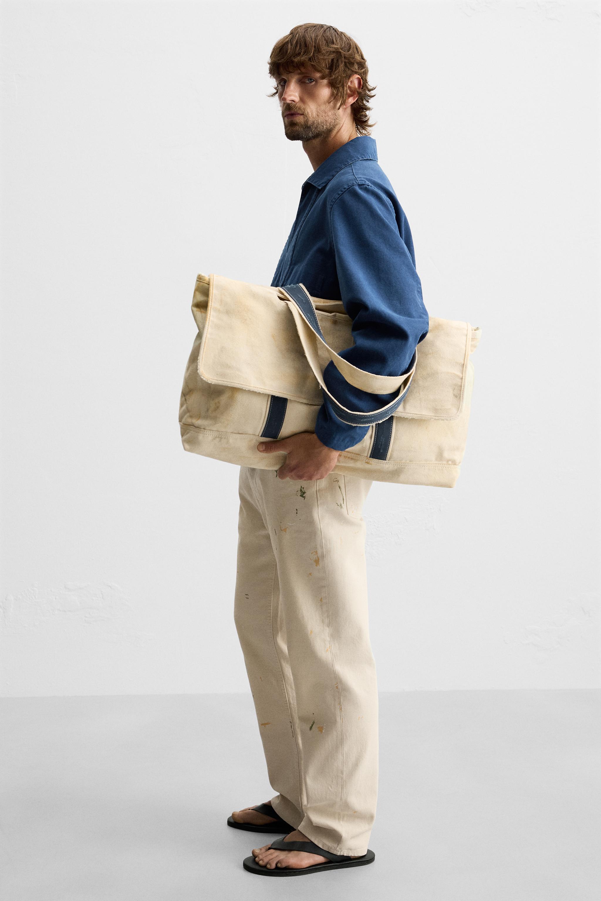 ファブリック ショッパートートバッグ - エクリュ | ZARA Japan