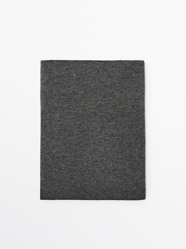 Écharpe fine en laine mélangée - Gris de Zara