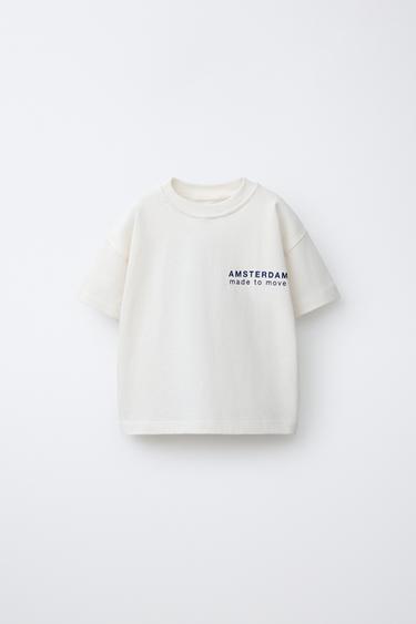 CYCLIST PRINT T-SHIRT - Ecru by Zara - Image 0