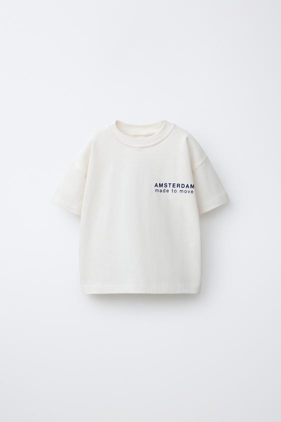 CYCLIST PRINT T-SHIRT - Ecru by Zara - Image 0