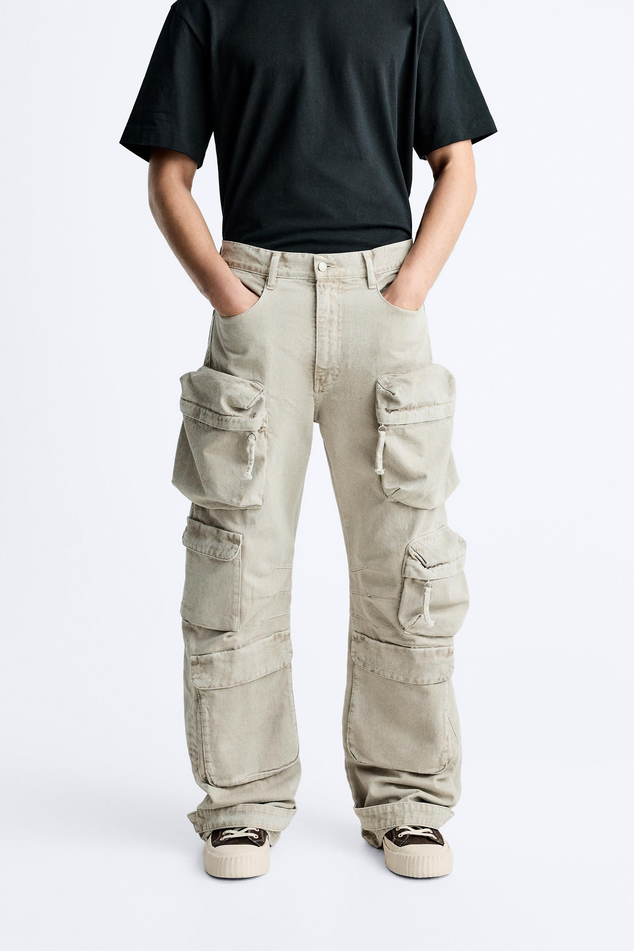 Zara Zipped Cargo Trousers