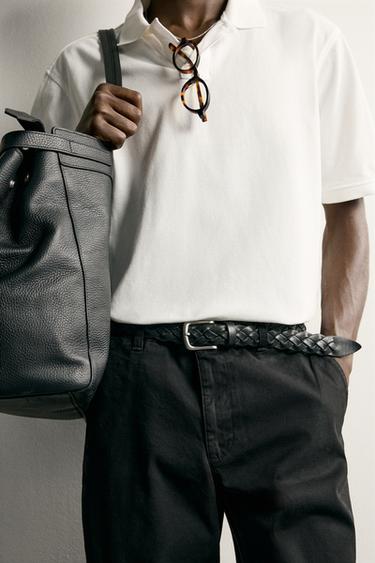 SLIM FIT CHINOS - Black by Zara