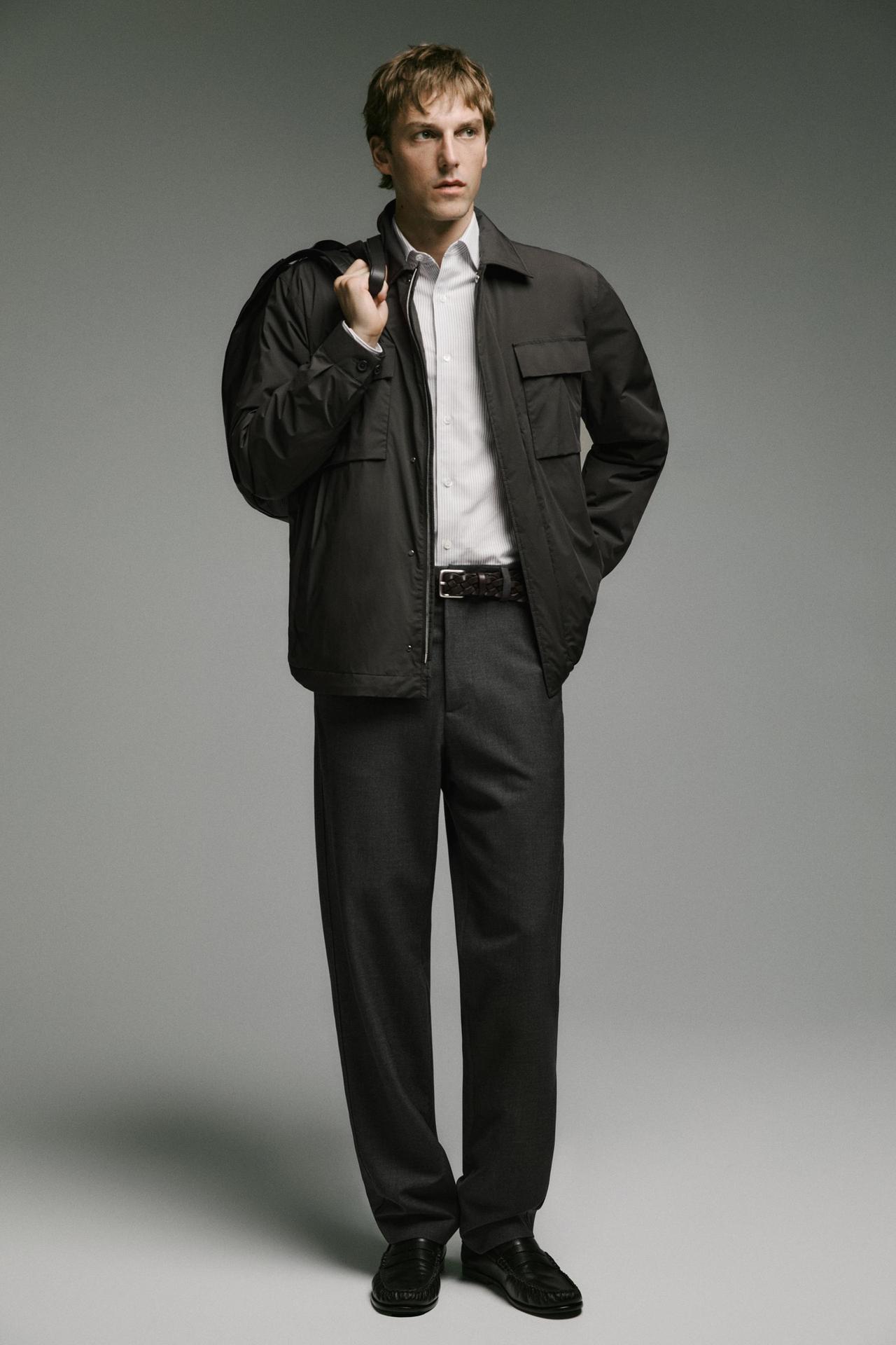 Technical fabric pocket detail jacket — 897