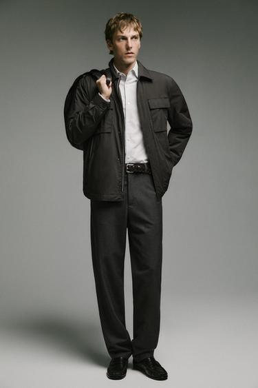 Technical fabric pocket detail jacket — 897 1