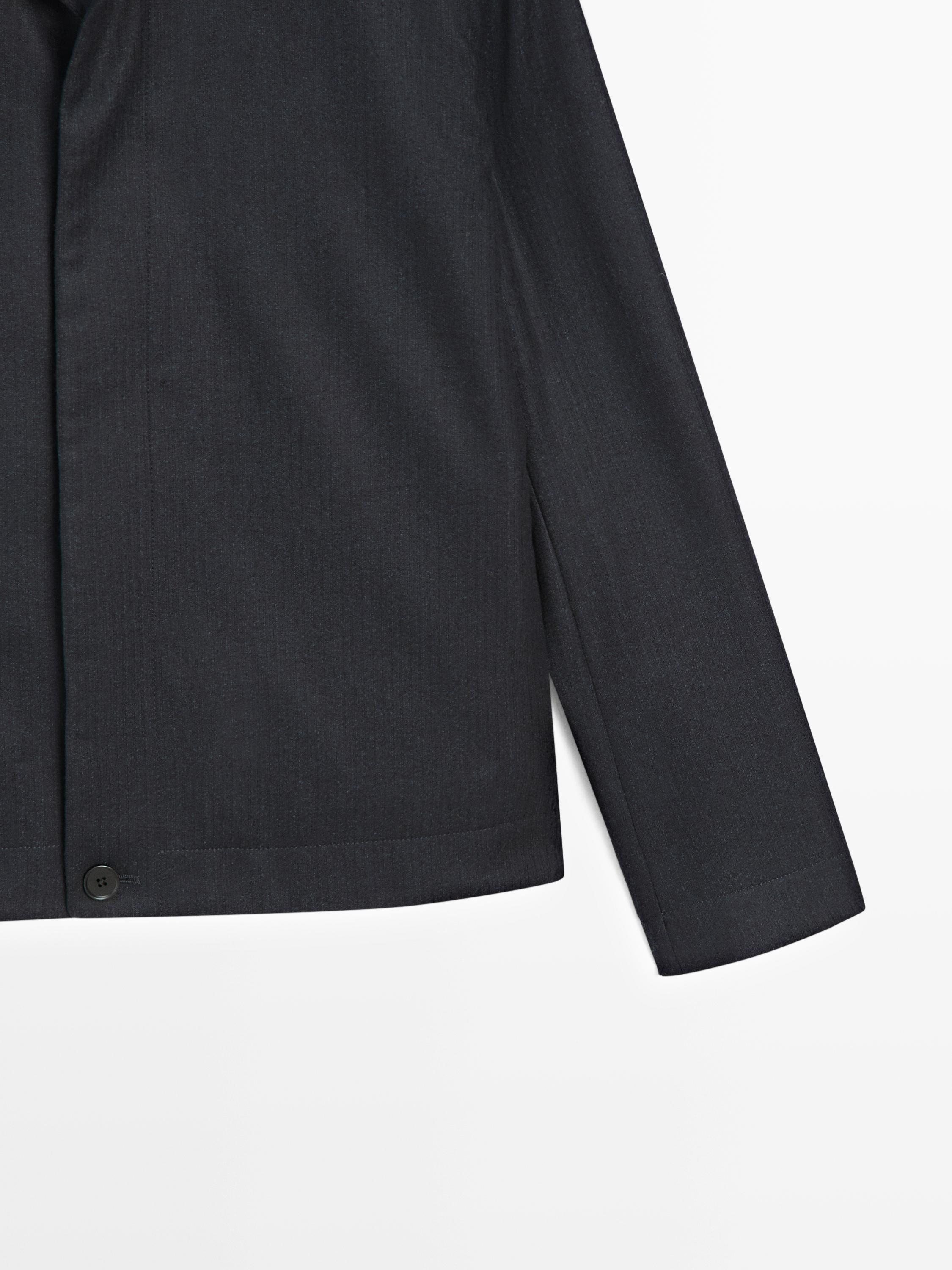 100% wool corduroy-effect flannel overshirt