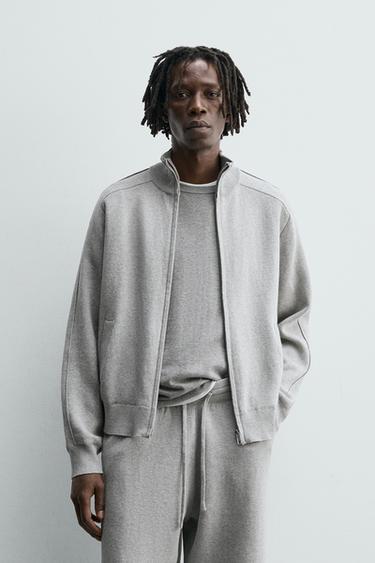 ZIP-UP CARDIGAN - Grey marl by Zara - Image 1