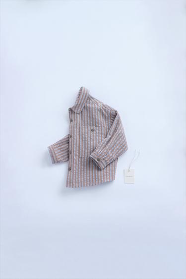 TIMELESZ - STRIPED SHIRT - Brown-Blue by Zara - Image 0