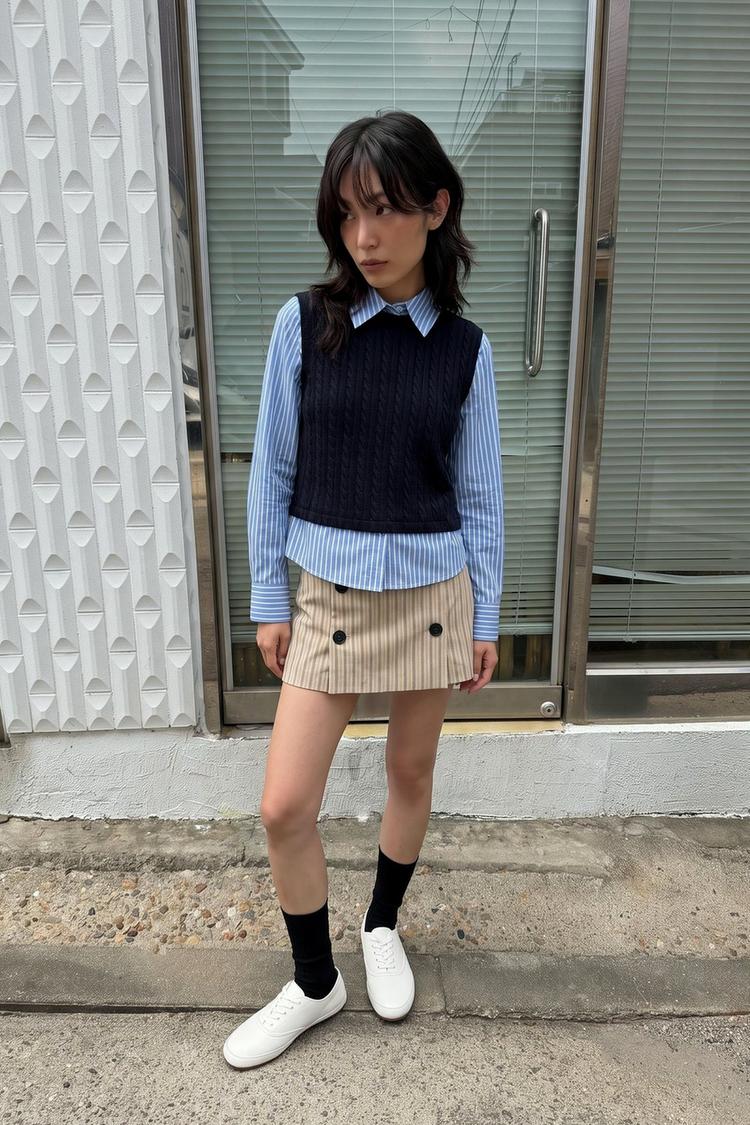 CONTRAST POPLIN SHIRT