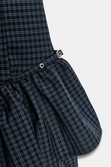 ROBE COURTE À CARREAUX ET VOLANTS - Indigo de Zara - Image 8