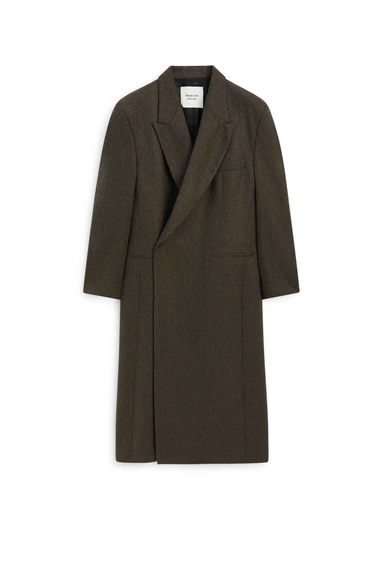 Oversize double-breasted long coat - LIMITED EDITION — Olive green