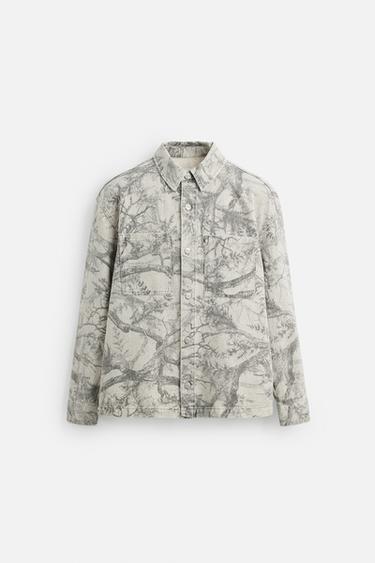 ABSTRACT PRINT OVERSHIRT - Light grey by Zara - Image 6