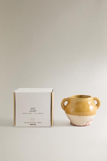 (170 G) FIG LEAF SCENTED CANDLE - Bright yellow by Zara - Image 0