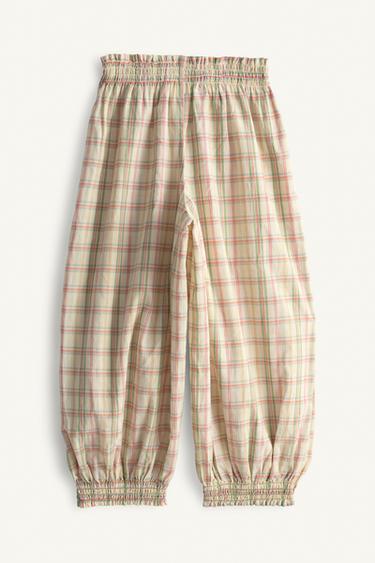 LIMITED EDITION EMBROIDERED FLORAL CHECK SAROUEL TROUSERS - Multicoloured by Zara - Image 5