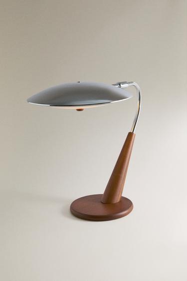 ABAJUR DE MESA DE MADEIRA E METAL - P da Zara - Imagem 0