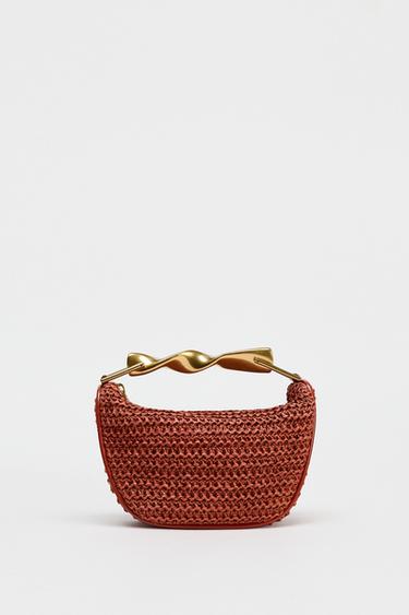 MINI BOLSO ASA METÁLICA - Naranja de Zara