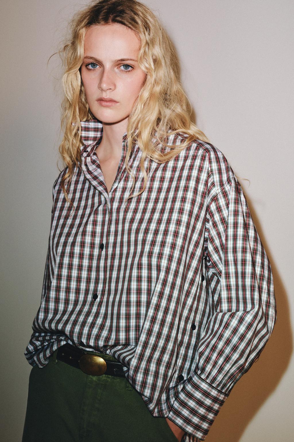 ZW COLLECTION OVERSIZE CHECK SHIRT