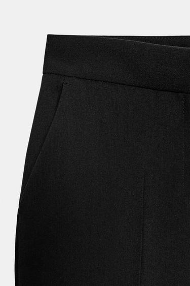 PANTALON DROIT TAILLE HAUTE - Noir de Zara - Image 8