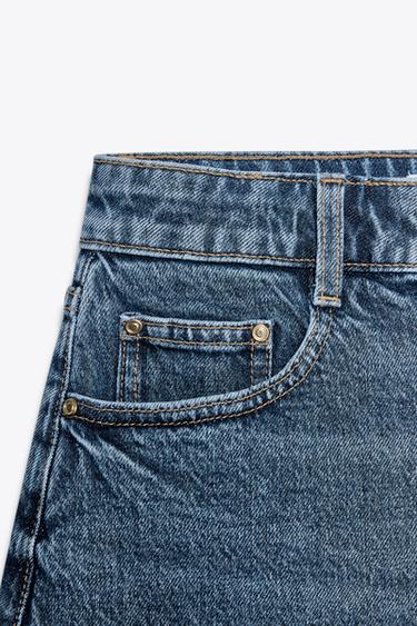 SHORTS Z1975 MOM FIT TIRO ALTO - Azul de Zara