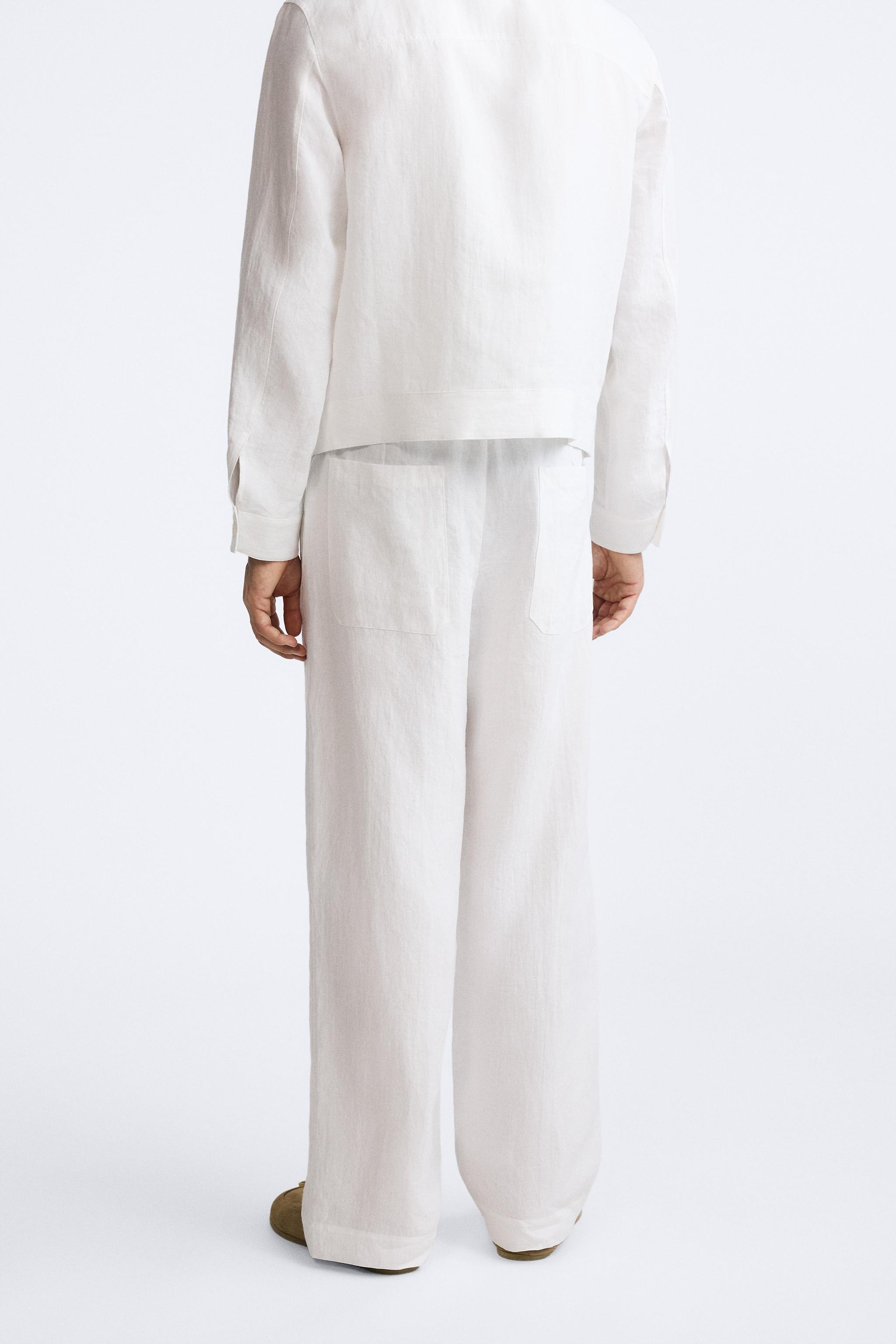 100% HEMP TROUSERS - Ecru | ZARA United Kingdom 100% HEMP TROUSERS - Ecru | ZARA United Kingdom