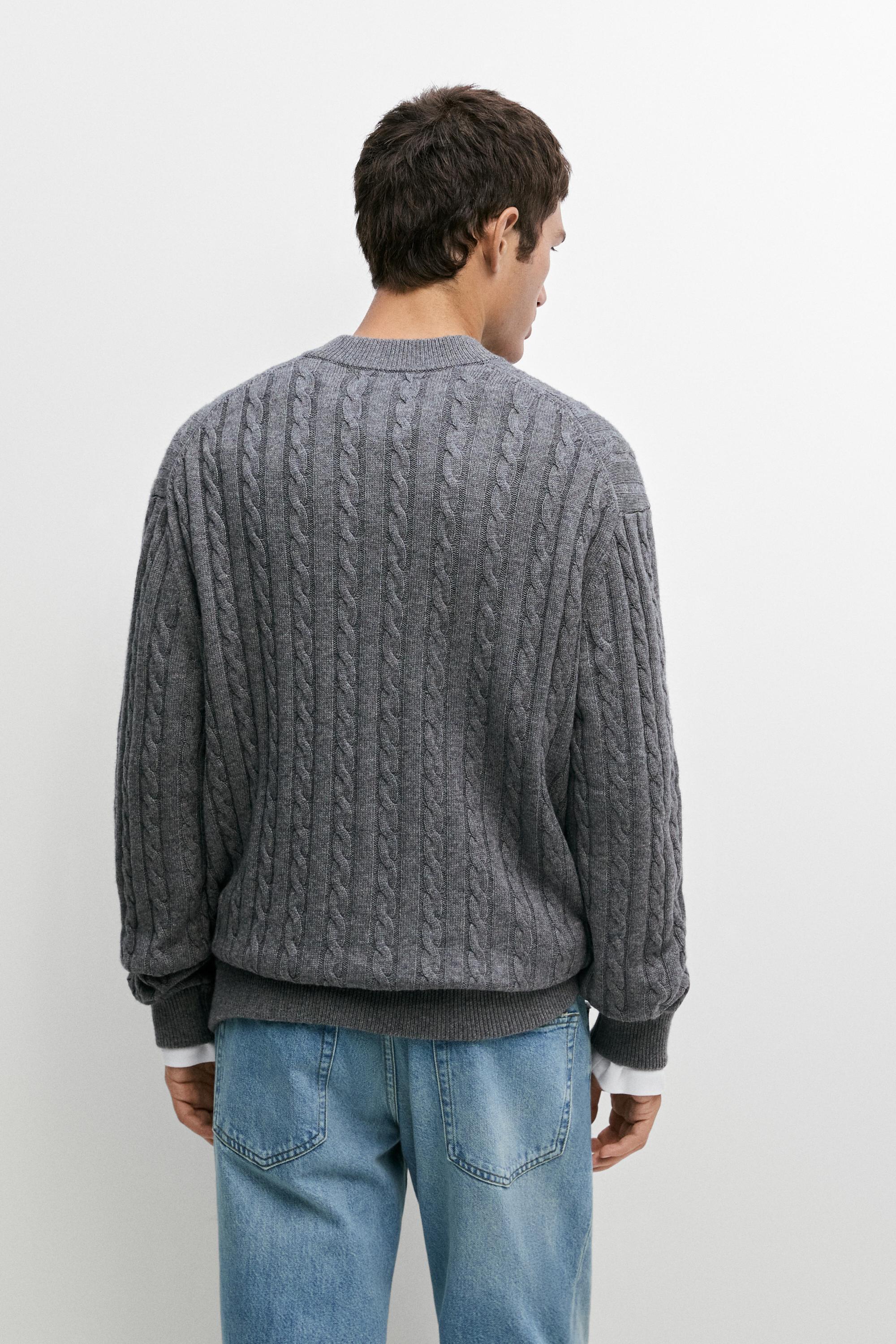 Cardigan bomber en maille torsadée
