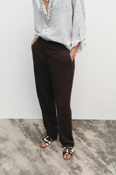 LEATHER FLAT SANDALS - Multicoloured by Zara