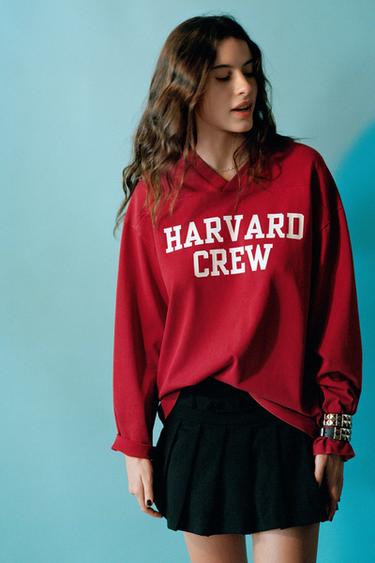 HARVARD UNIVERSITY T-SHIRT - Burgundy by Zara - Image 1
