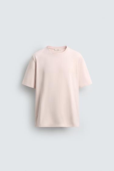 Zara SLIM FIT T-SHIRT - Pink