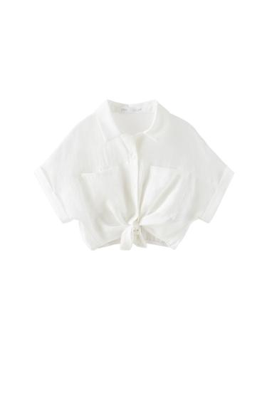 FLOWING SHIRT WITH KNOT DETAIL