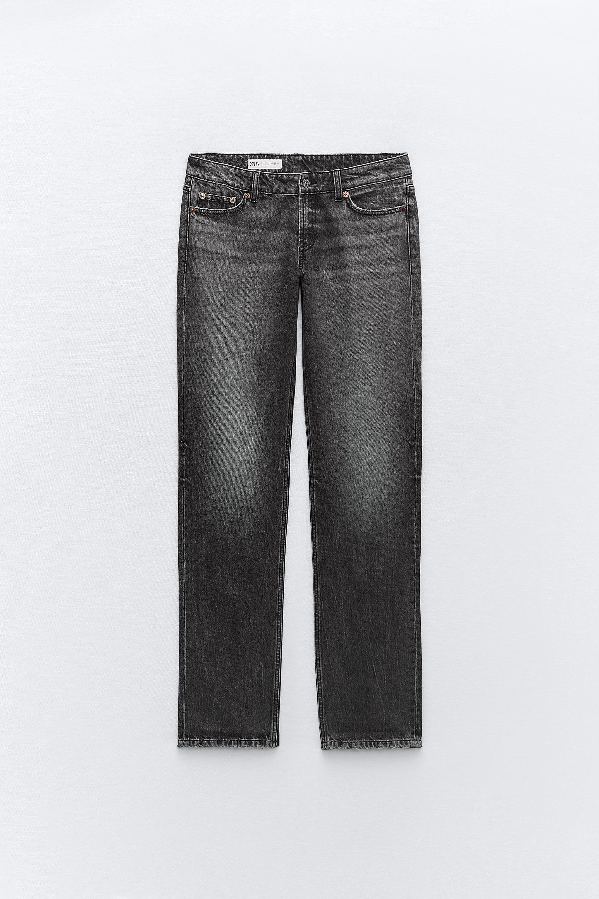 TRF LOW RISE STRAIGHT CUT JEANS - Black