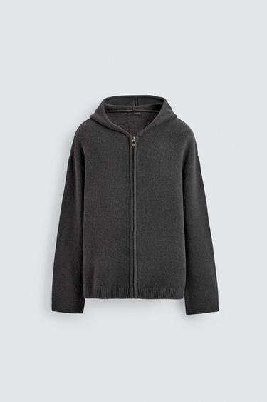 Pull à Capuche Homme Zara Gris - Coton - Taille S - Bon état