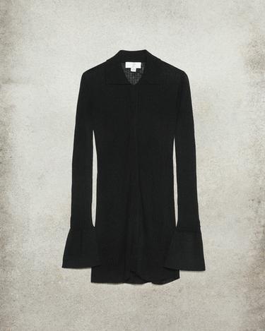 WOOL AND SILK KNIT DRESS LUDOVIC DE SAINT SERNIN x ZARA - Black by Zara