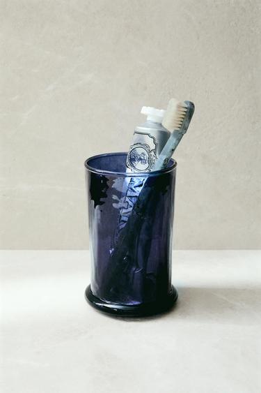 BLUE GLASS TOOTHBRUSH HOLDER - Blue by Zara - Image 5