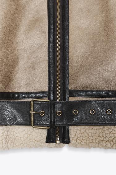 DOUBLE-FACED SHORT JACKET - Mink by Zara - Image 2