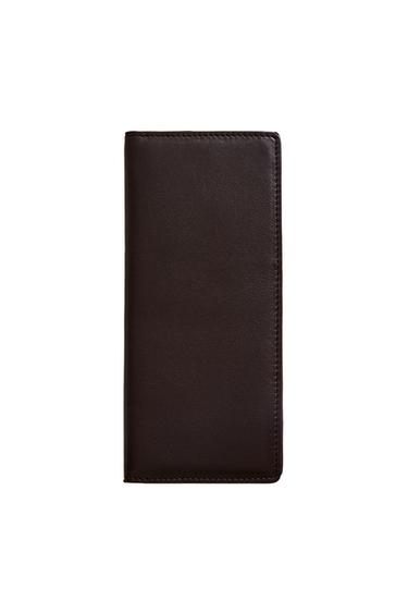 CARTERA ORGANIZADORA PIEL VIAJE - Marrón / Verde de Zara