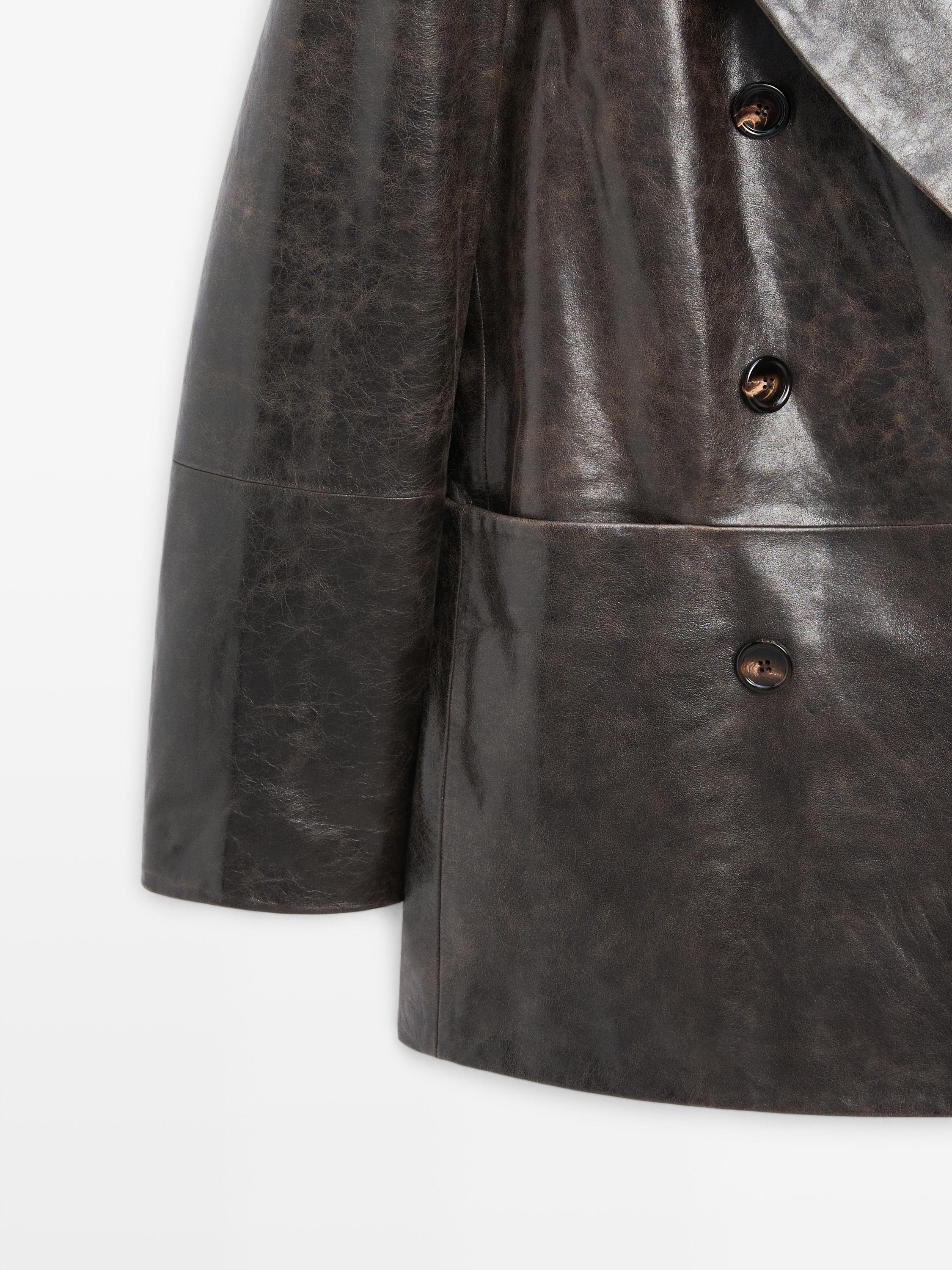 Nappa leather button-down blazer - STUDIO