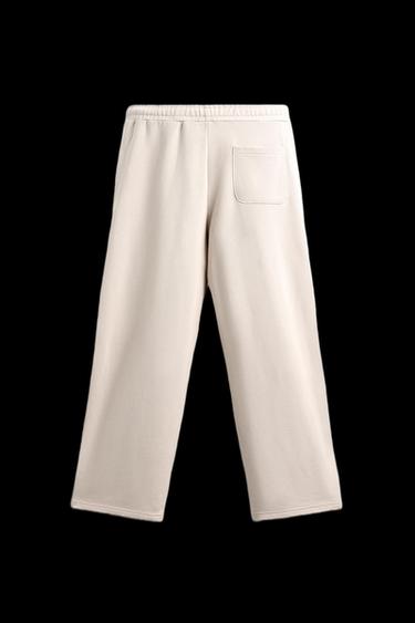 WIDE-LEG JOGGER TROUSERS - Light beige by Zara