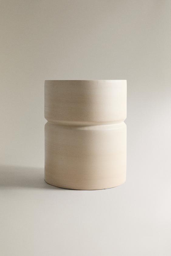 TABLE D'APPOINT EN GRÈS - Écru de Zara - Image 0