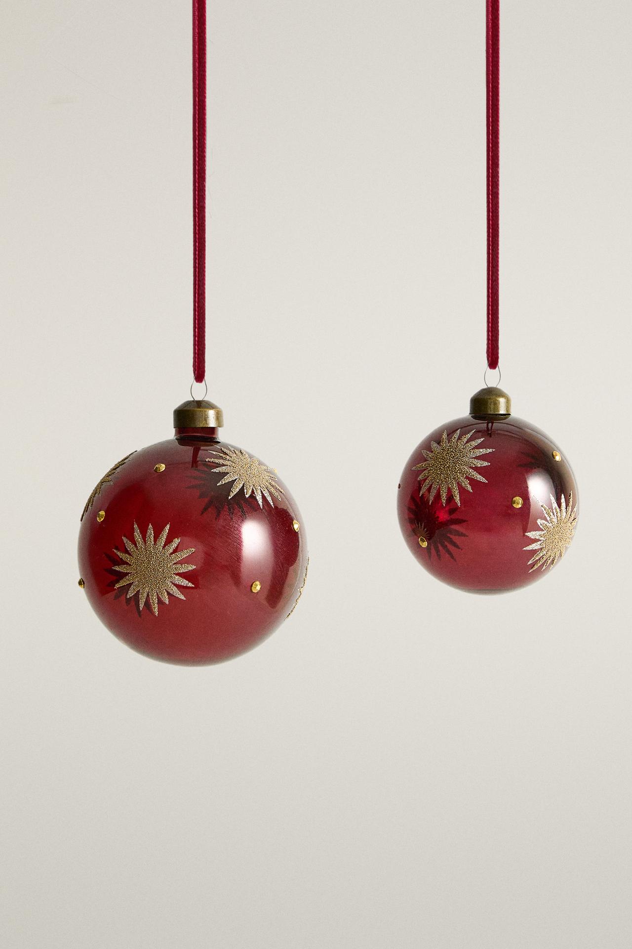 STAR GLASS CHRISTMAS TREE ORNAMENT