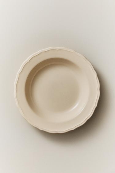 ASSIETTE CREUSE FAÏENCE BORD RELIEF - Écru de Zara - Image 5