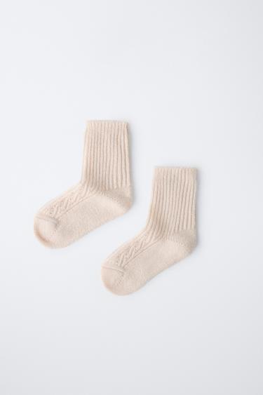 WOOL BLEND SOCKS - Light beige by Zara - Image 3