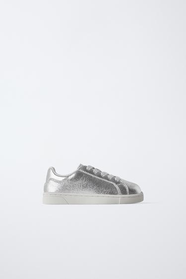 METALLIC SNEAKERS - Silver by Zara