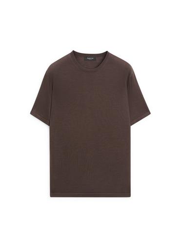 Zara Short sleeve wool blend T-shirt - Brown / Taupe