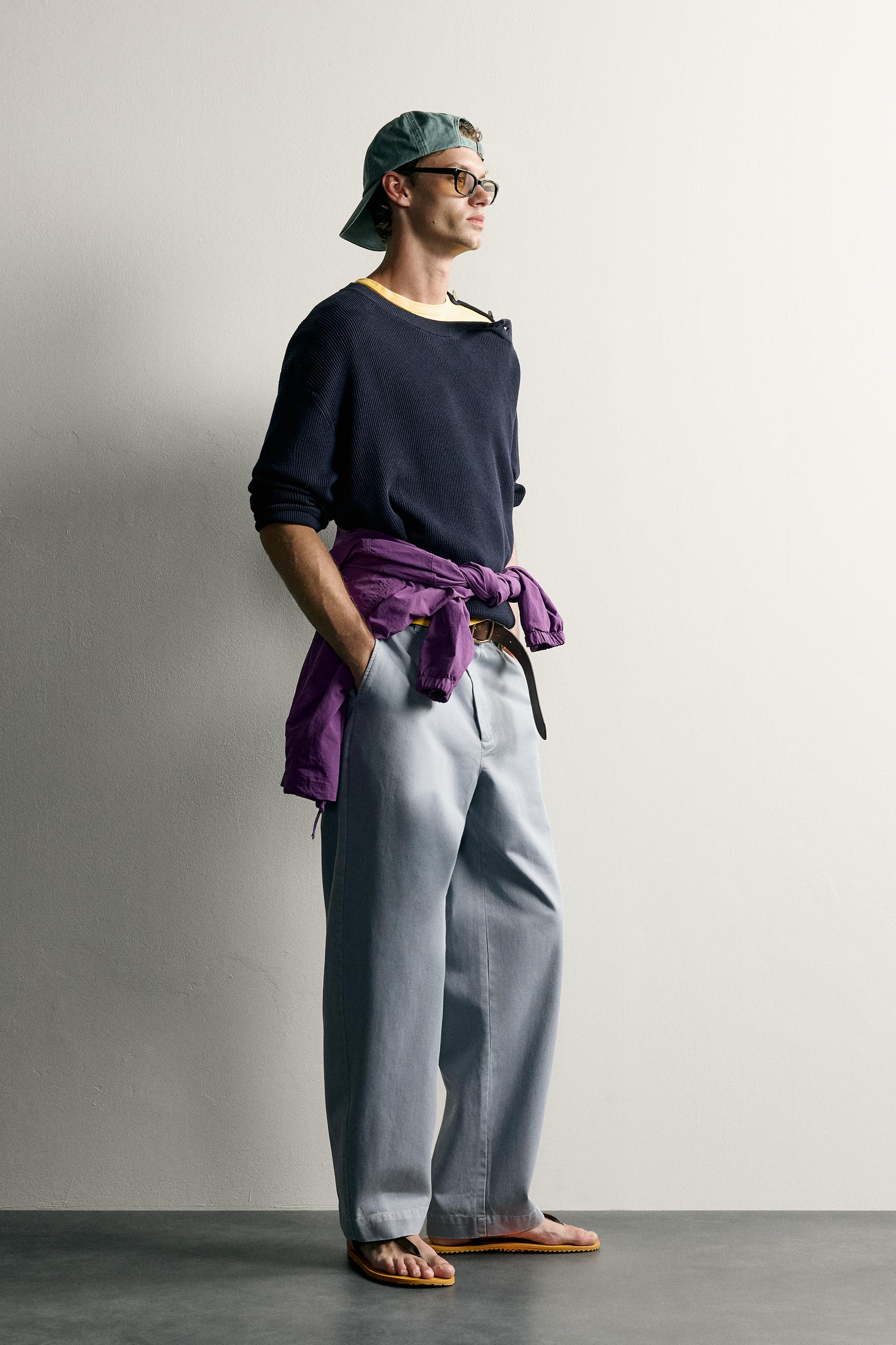 WASHED RELAXED FIT CHINO PANTS