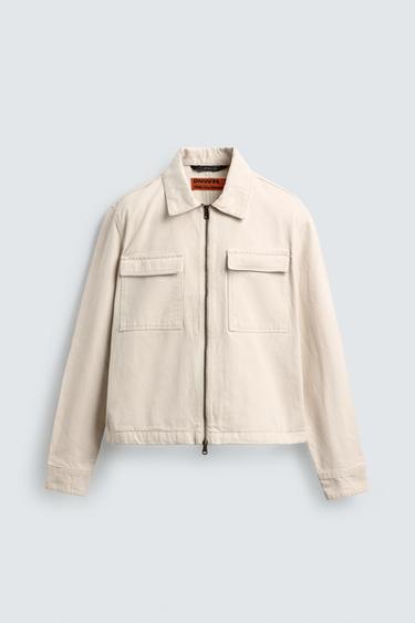 BLOUSON COURT COUPE ZIPPÉ - Écru de Zara - Image 7