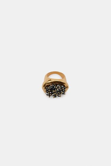 SHINY SIGNET RING - Golden by Zara