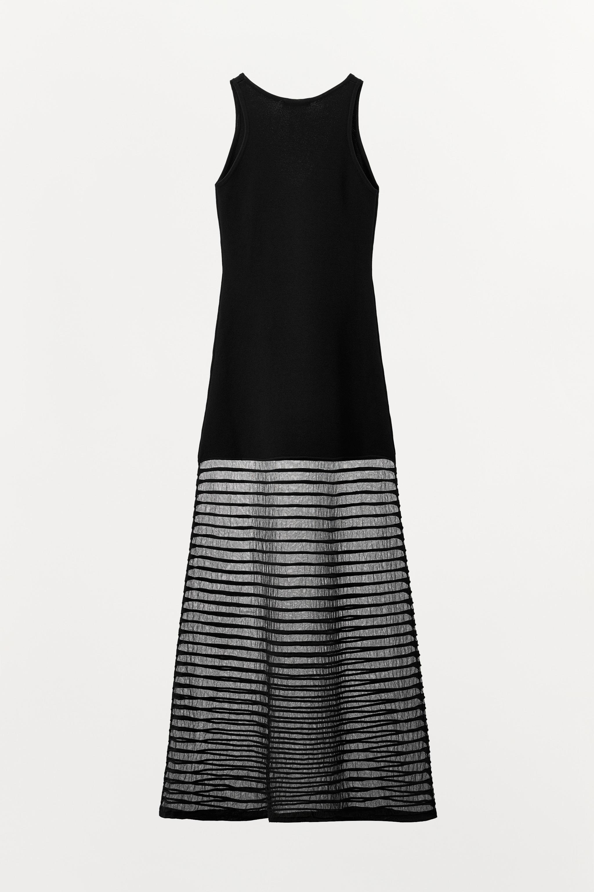 COMBINATION TULLE KNIT DRESS